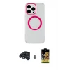 ieg™ iPhone 15 Pro Kılıf Pusula Form - Siyah Buffer Cam Ekran Koruyucu + Raze Metal Kamera Lens - LT