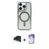 ieg™ iPhone 15 Pro Kılıf Yadigar Klasik Özel Seri - Siyah Bilvis 5in1 3D Magic Cam Ekran Koruyucu + Raze Metal Kamera Lens - GS