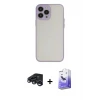 ieg™ iPhone 15 Pro Max Kılıf Ahenk Çizgi Serisi - Siyah Bilvis 5in1 5D Magic Hayalet Cam Ekran Koruyucu + Raze Metal Kamera Lens - LT