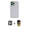 ieg™ iPhone 15 Pro Max Kılıf Ahenk Çizgi Serisi - Siyah Buffer Cam Ekran Koruyucu + PVD Metal Kamera Lens - GI