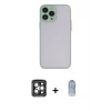 ieg™ iPhone 15 Pro Max Kılıf Ahenk Çizgi Serisi - Siyah Joko Magic 5D Cam + PVD Metal Kamera Lens - GI