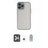 ieg™ iPhone 15 Pro Max Kılıf Ahenk Çizgi Serisi - Siyah Joko Magic 5D Cam + PVD Metal Kamera Lens - GI
