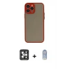 ieg™ iPhone 15 Pro Max Kılıf Ahenk Çizgi Serisi - Siyah Joko Magic 5D Cam + PVD Metal Kamera Lens - GI