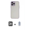 ieg™ iPhone 15 Pro Max Kılıf Ahenk Çizgi Serisi - Siyah Joko Magic 5D Cam + PVD Metal Kamera Lens - GI