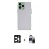 ieg™ iPhone 15 Pro Max Kılıf Ahenk Çizgi Serisi - Siyah Vanessa Magic Hayalet Cam + PVD Metal Kamera Lens - SH