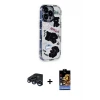 ieg™ iPhone 15 Pro Max Kılıf Ahenk Modern Serisi - Siyah Buffer Hayalet Cam Ekran Koruyucu + Raze Metal Kamera Lens - LT