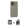 ieg™ iPhone 15 Pro Max Kılıf Ahenk Serisi - Siyah Vanessa Magic Cam + PVD Metal Kamera Lens - LT