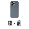 ieg™ iPhone 15 Pro Max Kılıf Ahenk Serisi - Siyah Vanessa Magic Cam + PVD Metal Kamera Lens - LT