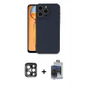 ieg™ iPhone 15 Pro Max Kılıf Ahenk Serisi - Siyah Vanessa Magic Cam + PVD Metal Kamera Lens - LT