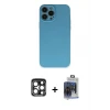 ieg™ iPhone 15 Pro Max Kılıf Ahenk Serisi - Siyah Vanessa Magic Cam + PVD Metal Kamera Lens - LT