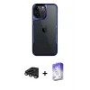 ieg™ iPhone 15 Pro Max Kılıf Akış Çizgi Koleksiyonu - Siyah Bilvis 5in1 3D Magic Cam Ekran Koruyucu + Raze Metal Kamera Lens - TMGI
