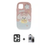 ieg™ iPhone 15 Pro Max Kılıf Akış Yansıma - Siyah Vanessa Magic Hayalet Cam + PVD Metal Kamera Lens - LT