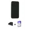 ieg™ iPhone 15 Pro Max Kılıf Atlas Minimal Prime - Siyah Bilvis 5in1 3D Magic Cam Ekran Koruyucu + Raze Metal Kamera Lens - LT