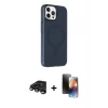 ieg™ iPhone 15 Pro Max Kılıf Çekirdek Modern Prime - Siyah 3D Antistatik Mat Seramik Nano Ekran Koruyucu + Raze Metal Kamera Lens - TMGI