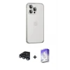 ieg™ iPhone 15 Pro Max Kılıf Eksen Form Serisi - Siyah Bilvis 5in1 3D Magic Cam Ekran Koruyucu + Raze Metal Kamera Lens - LT
