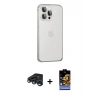 ieg™ iPhone 15 Pro Max Kılıf Eksen Form Serisi - Siyah Buffer Hayalet Cam Ekran Koruyucu + Raze Metal Kamera Lens - LT