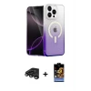ieg™ iPhone 15 Pro Max Kılıf Eksen Minimal Özel Seri - Siyah Buffer Hayalet Cam Ekran Koruyucu + Raze Metal Kamera Lens - TMGI