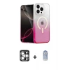 ieg™ iPhone 15 Pro Max Kılıf Eksen Minimal Özel Seri - Siyah Joko Magic 5D Cam + PVD Metal Kamera Lens - GS