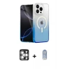 ieg™ iPhone 15 Pro Max Kılıf Eksen Minimal Özel Seri - Siyah Joko Magic 5D Cam + PVD Metal Kamera Lens - GS
