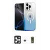 ieg™ iPhone 15 Pro Max Kılıf Eksen Minimal Özel Seri - Siyah Joko Magic 5D Hayalet Cam + PVD Metal Kamera Lens - LT