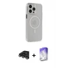 ieg™ iPhone 15 Pro Max Kılıf Kıvılcım Asil Özel Seri - Siyah Bilvis 5in1 3D Magic Cam Ekran Koruyucu + Raze Metal Kamera Lens - TMGI
