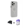 ieg™ iPhone 15 Pro Max Kılıf Kıvılcım Asil Özel Seri - Siyah Bilvis 5in1 3D Magic Cam Ekran Koruyucu + Raze Metal Kamera Lens - LT