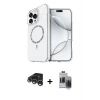 ieg™ iPhone 15 Pro Max Kılıf Kıvılcım Form Prime - Siyah Vanessa Magic Hayalet Cam + Raze Metal Kamera Lens - GS