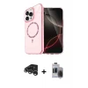 ieg™ iPhone 15 Pro Max Kılıf Kıvılcım Form Prime - Siyah Vanessa Magic Hayalet Cam + Raze Metal Kamera Lens - GS