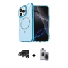 ieg™ iPhone 15 Pro Max Kılıf Kıvılcım Form Prime - Siyah Vanessa Magic Hayalet Cam + Raze Metal Kamera Lens - GS