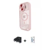 ieg™ iPhone 15 Pro Max Kılıf Kıvılcım Modern Koleksiyonu - Siyah Bilvis 0.18mm Plus Cam Ekran Koruyucu + Raze Metal Kamera Lens - LT