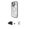 ieg™ iPhone 15 Pro Max Kılıf Kıvılcım Modern Koleksiyonu - Siyah Bilvis 0.18mm Plus Cam Ekran Koruyucu + Raze Metal Kamera Lens - SH