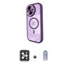 ieg™ iPhone 15 Pro Max Kılıf Kıvılcım Modern Koleksiyonu - Siyah Joko Magic 5D Cam + PVD Metal Kamera Lens - SH