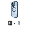 ieg™ iPhone 15 Pro Max Kılıf Kıvılcım Modern Koleksiyonu - Siyah Joko Magic 5D Cam + PVD Metal Kamera Lens - SH
