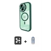ieg™ iPhone 15 Pro Max Kılıf Kıvılcım Modern Koleksiyonu - Siyah Joko Magic 5D Cam + PVD Metal Kamera Lens - SH