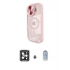 ieg™ iPhone 15 Pro Max Kılıf Kıvılcım Modern Koleksiyonu - Siyah Joko Magic 5D Cam + PVD Metal Kamera Lens - SH