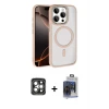 ieg™ iPhone 15 Pro Max Kılıf Kıvılcım Prime - Siyah Vanessa Magic Cam + PVD Metal Kamera Lens - GI