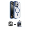 ieg™ iPhone 15 Pro Max Kılıf Kıvılcım Prime - Siyah Vanessa Magic Cam + PVD Metal Kamera Lens - GI