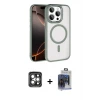 ieg™ iPhone 15 Pro Max Kılıf Kıvılcım Prime - Siyah Vanessa Magic Cam + PVD Metal Kamera Lens - GI
