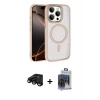 ieg™ iPhone 15 Pro Max Kılıf Kıvılcım Prime - Siyah Vanessa Magic Cam + Raze Metal Kamera Lens - SH