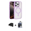 ieg™ iPhone 15 Pro Max Kılıf Kıvılcım Prime - Siyah Vanessa Magic Cam + Raze Metal Kamera Lens - SH