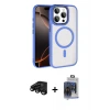 ieg™ iPhone 15 Pro Max Kılıf Kıvılcım Prime - Siyah Vanessa Magic Cam + Raze Metal Kamera Lens - SH