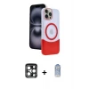 ieg™ iPhone 15 Pro Max Kılıf Kozmos Form Özel Seri - Siyah Joko Magic 5D Cam + PVD Metal Kamera Lens - LT