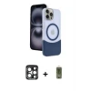 ieg™ iPhone 15 Pro Max Kılıf Kozmos Form Özel Seri - Siyah Joko Magic 5D Hayalet Cam + PVD Metal Kamera Lens - LT