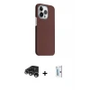 ieg™ iPhone 15 Pro Max Kılıf Kozmos Klasik Prime - Siyah Bilvis 0.18mm Plus Cam Ekran Koruyucu + Raze Metal Kamera Lens - GS