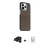 ieg™ iPhone 15 Pro Max Kılıf Kozmos Klasik Prime - Siyah Bilvis 0.18mm Plus Cam Ekran Koruyucu + Raze Metal Kamera Lens - GS