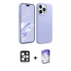 ieg™ iPhone 15 Pro Max Kılıf Kozmos Yansıma Özel Seri - Siyah Bilvis 5in1 3D Magic Cam Ekran Koruyucu + PVD Metal Kamera Lens - LT