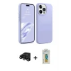 ieg™ iPhone 15 Pro Max Kılıf Kozmos Yansıma Özel Seri - Siyah Polymer Nano Ekran Koruyucu + Raze Metal Kamera Lens - SH