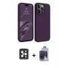 ieg™ iPhone 15 Pro Max Kılıf Kozmos Yansıma Özel Seri - Siyah Vanessa Magic Cam + PVD Metal Kamera Lens - SH