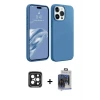 ieg™ iPhone 15 Pro Max Kılıf Kozmos Yansıma Özel Seri - Siyah Vanessa Magic Cam + PVD Metal Kamera Lens - SH