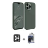 ieg™ iPhone 15 Pro Max Kılıf Kozmos Yansıma Özel Seri - Siyah Vanessa Magic Cam + PVD Metal Kamera Lens - SH